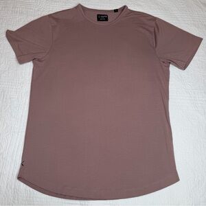 Cuts Clothing Medium Brown/Pink Pyca Pro Short Sleeve Crew Neck Curve Hem TShirt